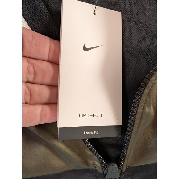 New NIKE Men's Golf Club Dri Fit Full Zip Loose Fit Jacket Black Olive XL - Picture 12 of 16
